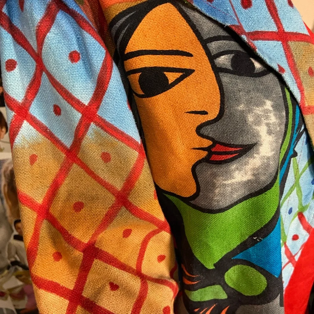 Vibrant Multicolor Women's Blazer - Picture 3 of 10